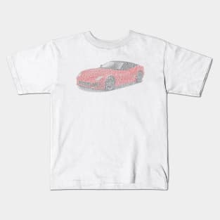 Ferrari 599 GTO typographic art Kids T-Shirt
